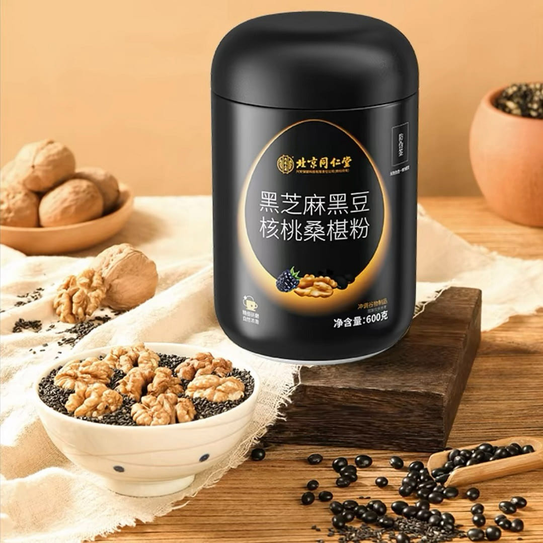 TONG REN TANG Black Sesame Black Soybean Walnut Mulberry Powder 21.16 oz 600 g