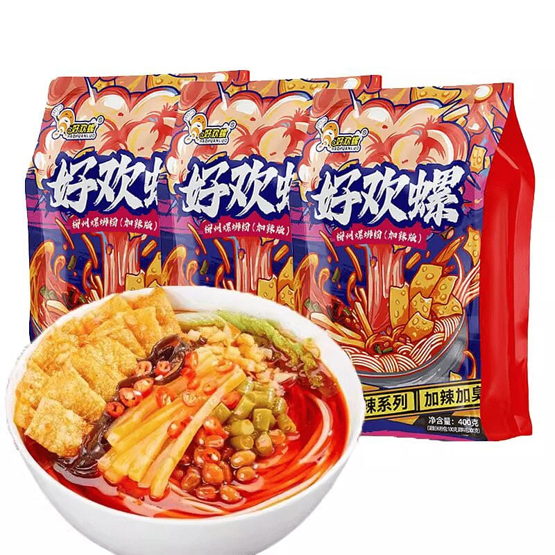 好欢螺螺蛳粉加辣加臭400gx3袋 1200 克