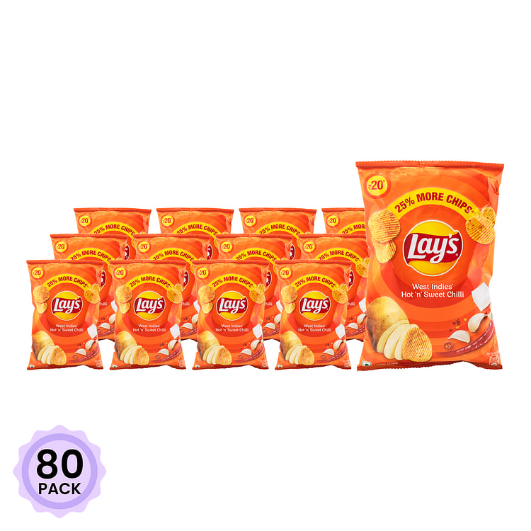 乐事 薯片 印度甜辣味 50 克*80 包
