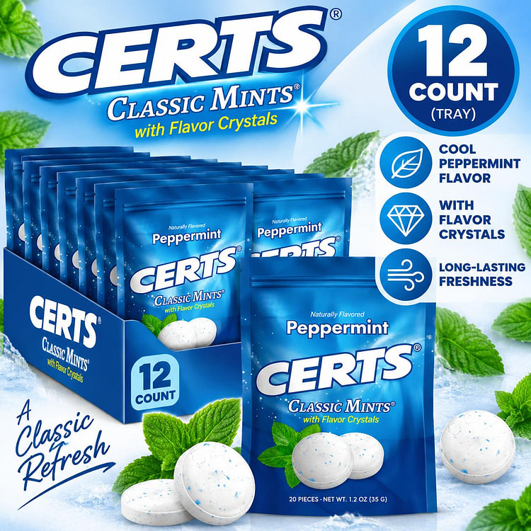 Certs Classic Peppermint Mints 20pc 12ct 1 each