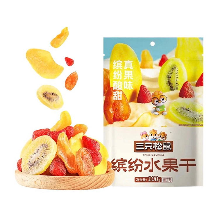 三只松鼠五种冻干缤纷水果干100g/袋