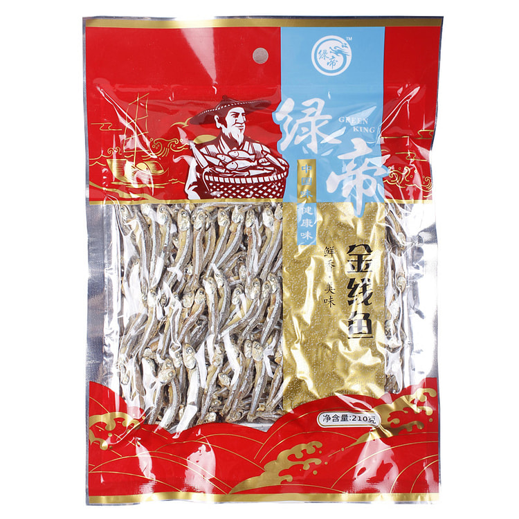 绿帝 金线鱼鱼干海产干货淡晒小鱼干 210g*1袋