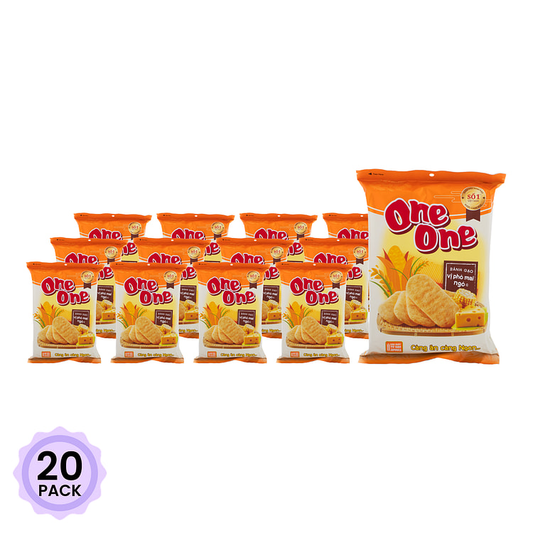 One One Rice Cracker Corn, Cheese Flavor 120 g*20 pack