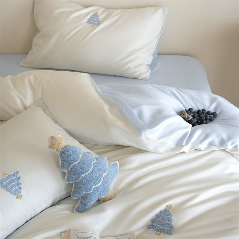 Dream Buddy Tencel Bedding Set Winter Pine-Queen 2000 g
