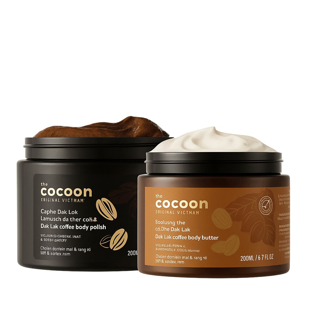 Cocoon Cà Phê Tẩy Tế Bào Chết & Dưỡng Thể 2 gói
