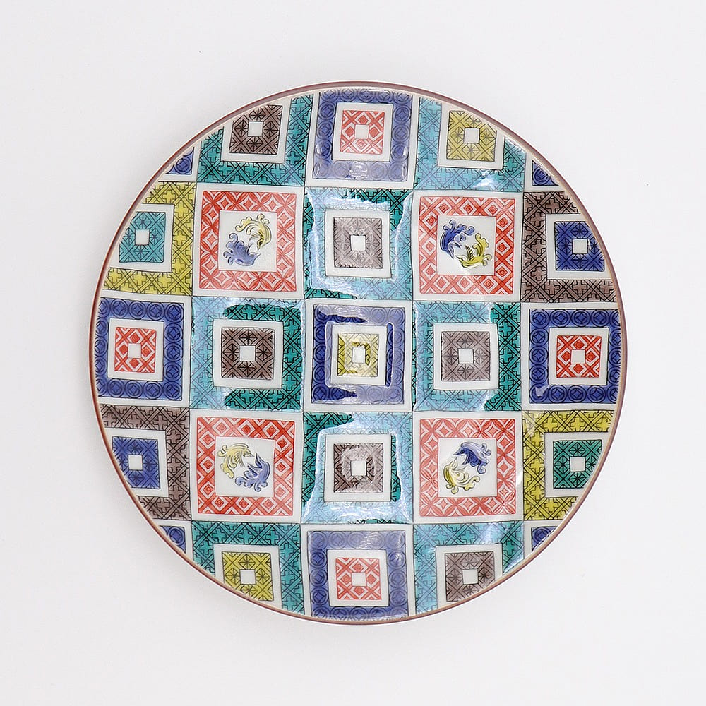 Kutani Ware Handmade Main Plate (Tile, 5.90 x 5.90) Made in Japan 1 each
