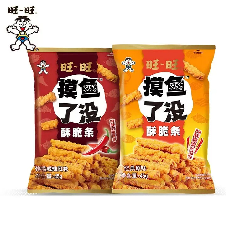 Want-Want "Mo Yu Le Mei" Fish-Flavor Crisp Strips 90 g