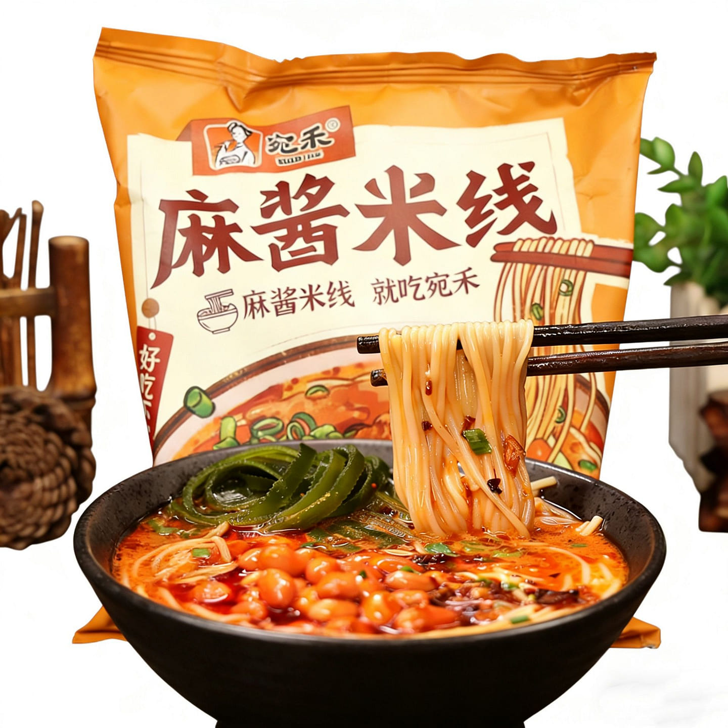 Sesame sauce rice noodles, thin rice noodles, 112 g