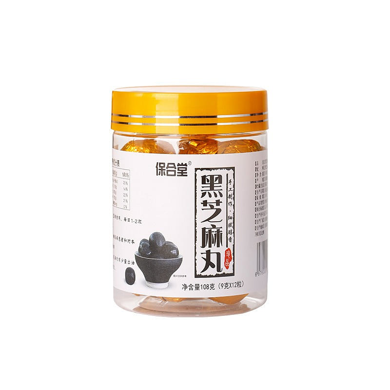 【 Baohetang 】 Nine steamed nine Sunburnt sesame pill 108g/ bottle 108 g