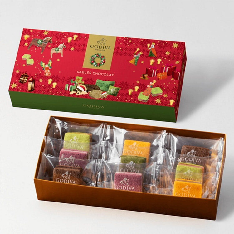 GODIVA圣诞限定巧克力夹心饼干 9枚入 1 盒