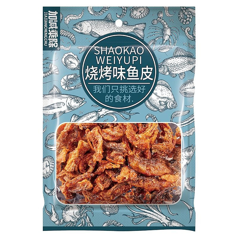 BBQ flavored cod fish skin 82g 82 g
