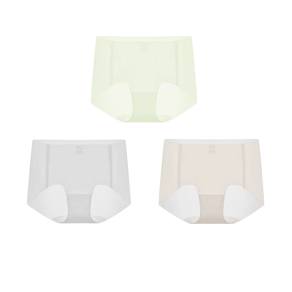 Ubras One Size Cool Type Mid-Waist Women Panties 3 Pack(Green,Grey,Milk)) 10 g