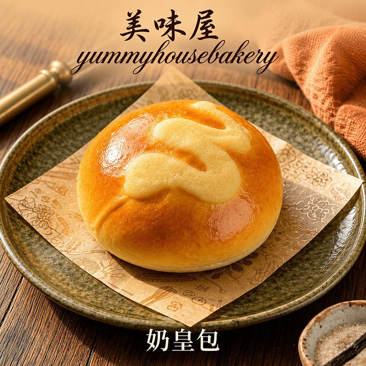 Custard Cream Bun 1 each