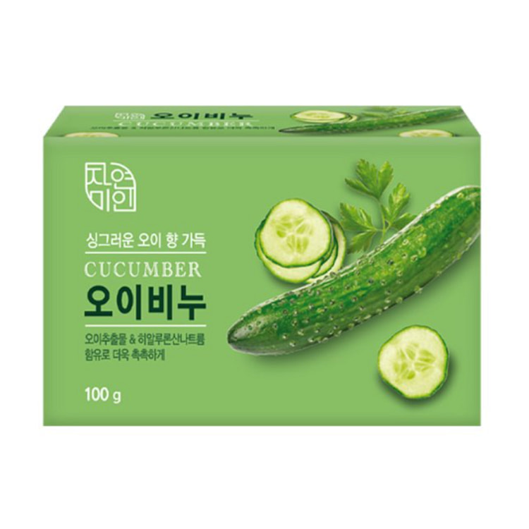 CUCUMBER SOAP 4PCS  Mugunghwa Natural Beauty Cucumber Soap  Korean Body Car