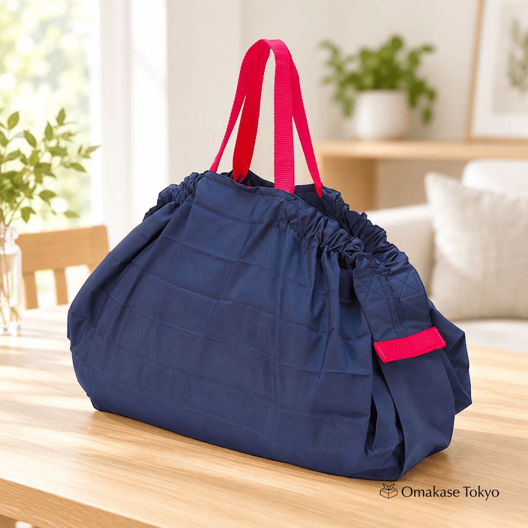 Shupatto Compact Bag Foldable Eco Bag Navy L 0.28 lb