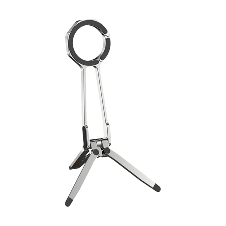 新款手机磁吸合金支架 弹簧扣 360°旋转 -银色 1 个