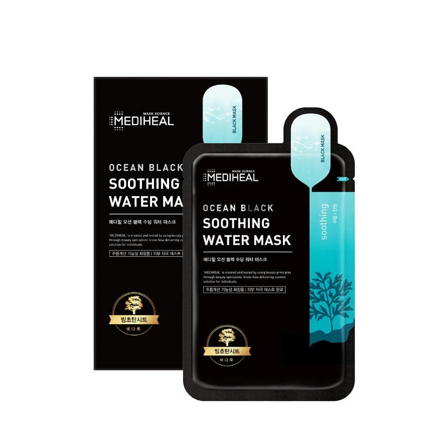 MEDIHEAL Ocean Black Soothing Water Mask 5pcs / 1 box