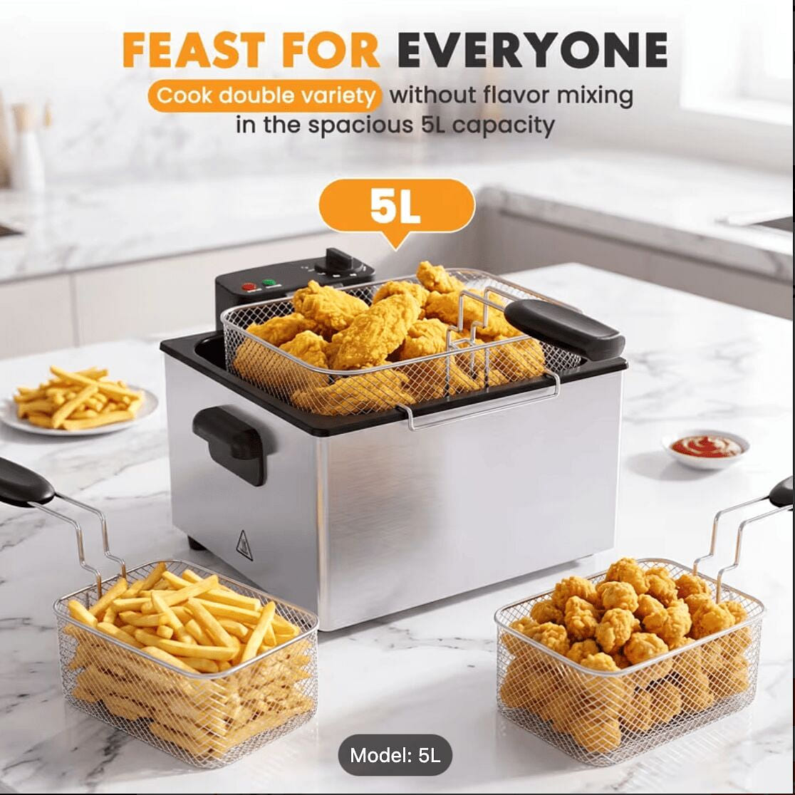 0.79-1.32gal Deep Fryer For Home Use, 1800W Elect 1 case