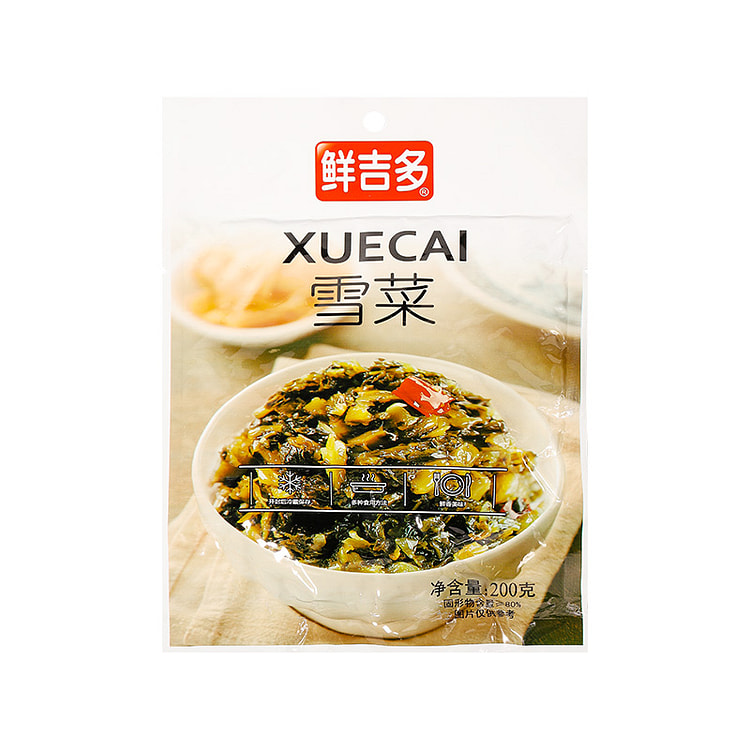 鲜吉多 雪菜咸菜即食雪里蕻腌菜咸菜 200g*1袋