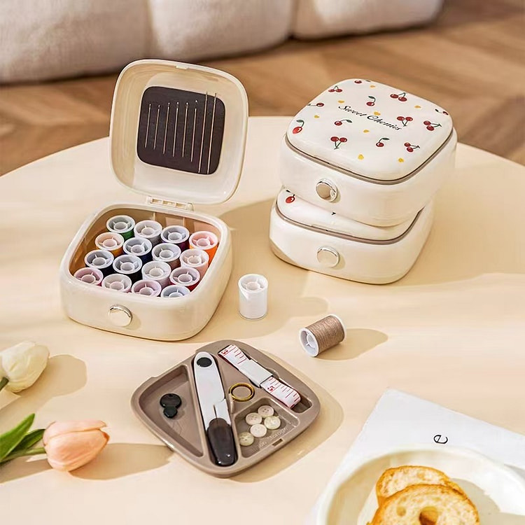 摩登主妇樱桃针线盒家用结婚高质量新款磁吸 一个装 1 盒
