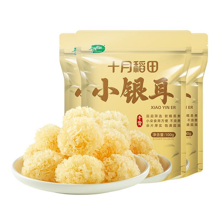 【耳片肥厚】小银耳100*3袋起易泡发胶质 300 克