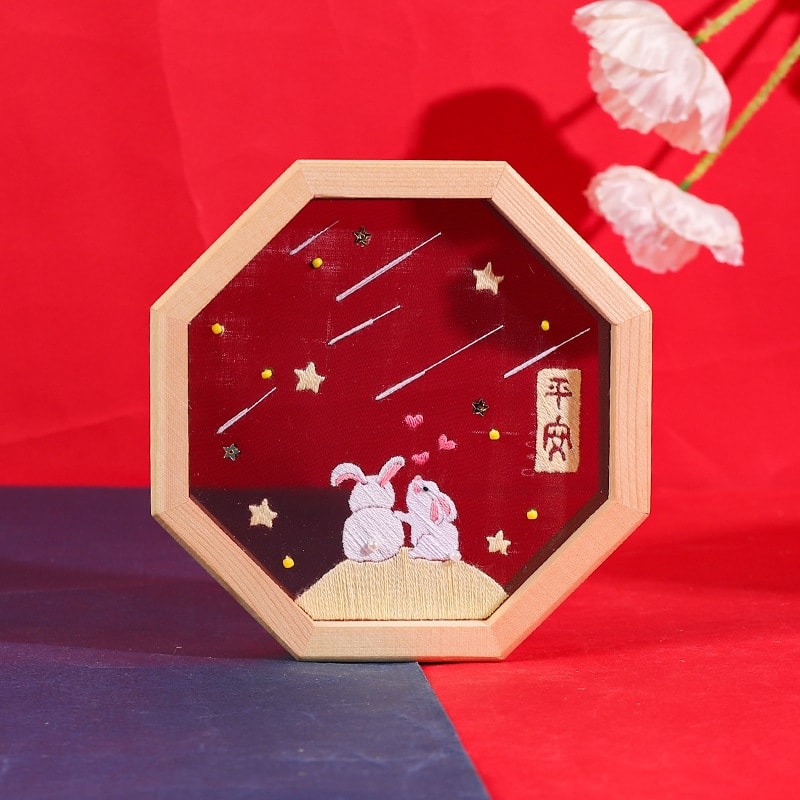 Embroidery Handicraft DIY Beginner Gift Making Embroidery Ornament