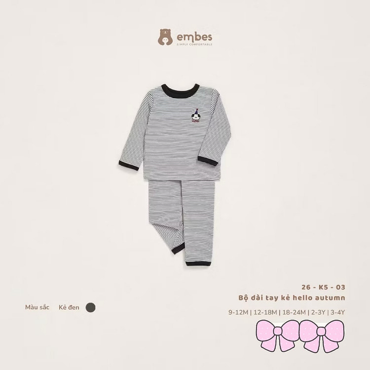Embes Cute Long Sleeves Set For 18-24 Months 1 count