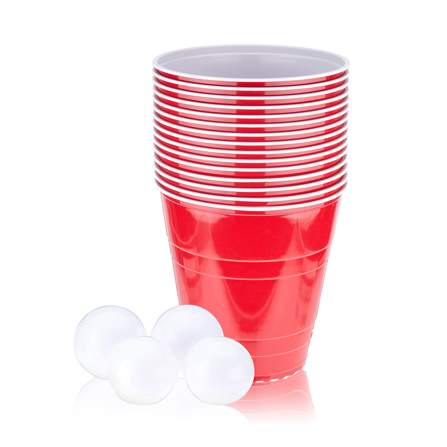True XL Beer Pong Set with Jumbo Party Cups, Drinking Games for Adults, Each Cup is 110 ounces, Includes 20 Cups and 4 XL Pong Balls 110 oz