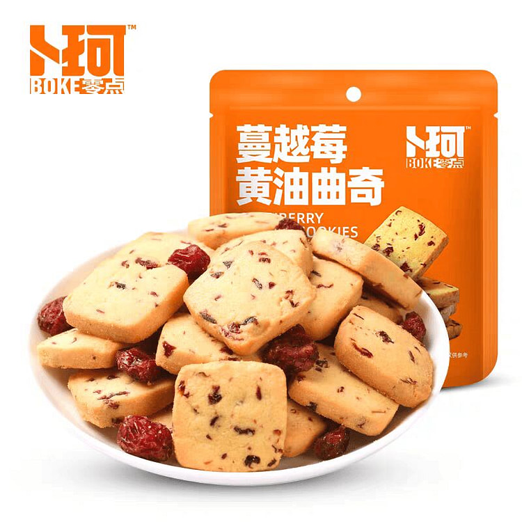 卜珂零点蔓越莓黄油曲奇饼干100g*1 100 克