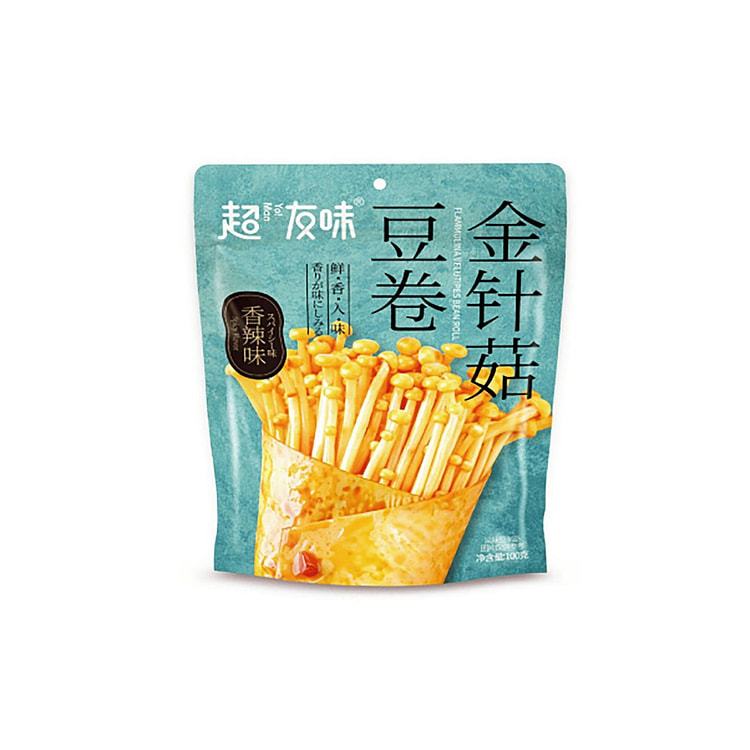 Chaoyouwei Enoki Mushroom Bean Rolls (Spicy) 100g 1 pack