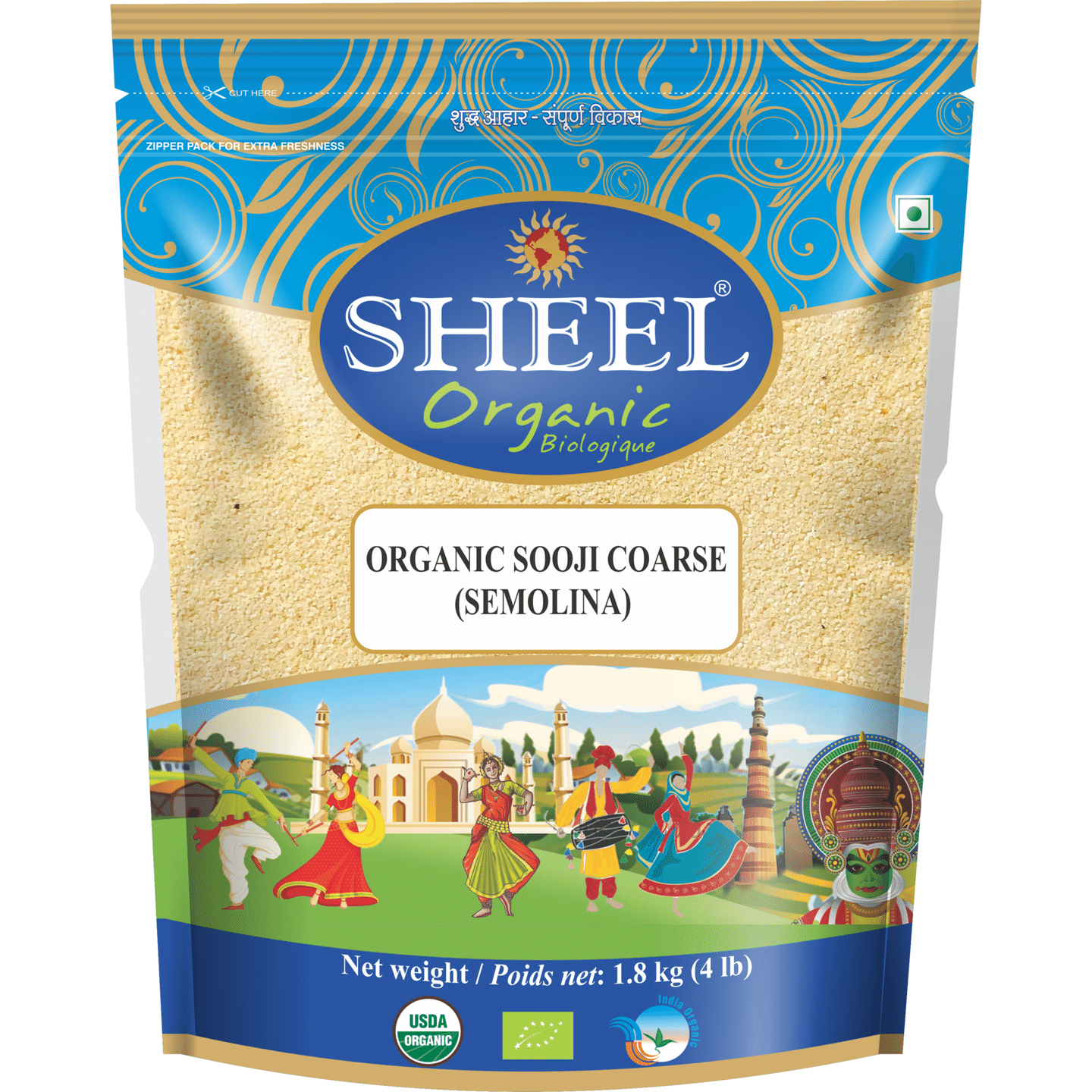 Organic Sooji Coarse / Semolina 4 Lb (1.8 Kg) 1 each