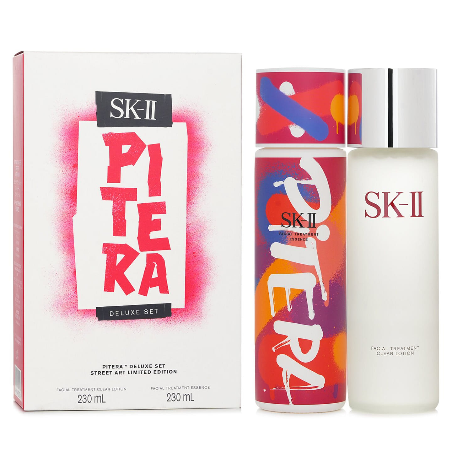 SK II Pitera Deluxe Set (Street Art Limited Edition): Facial Treatment Clear Lotion 230ml + Facial Treatment Essence (Red) 230ml 2ppcs 2 each