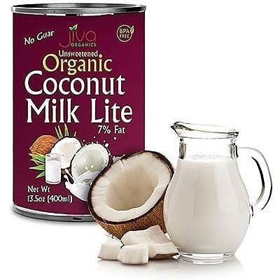 Jiva Organics Unsweetened Organic Coconut Milk – LITE, 13.5 oz tin 13.5 oz