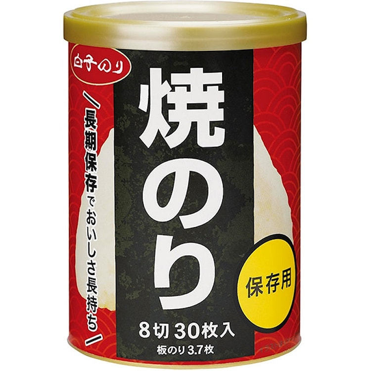 Shirako Long-Term Roasted Nori Mini Can 30 Sheets 1 each