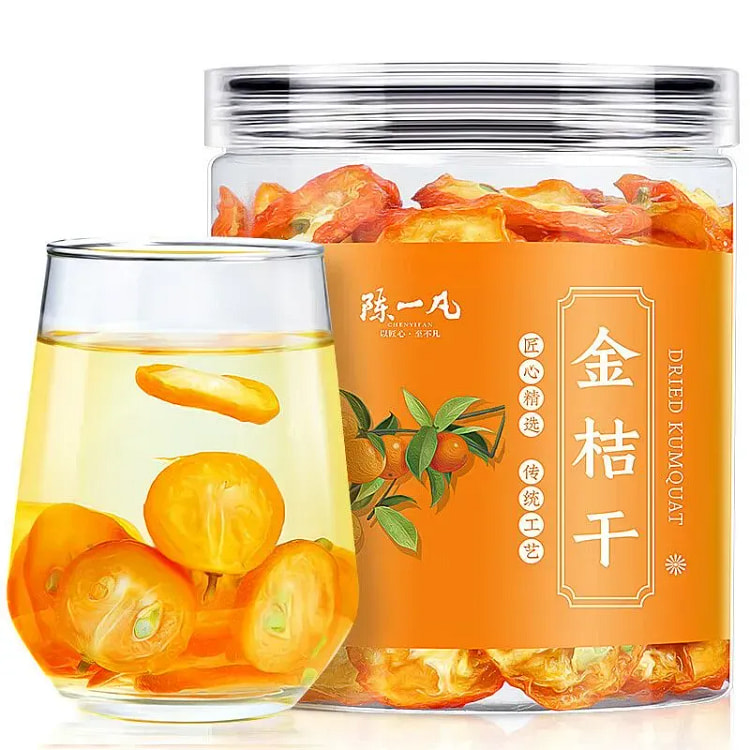 陈一凡金桔干精选金桔片金桔茶桔子干130g 130 克