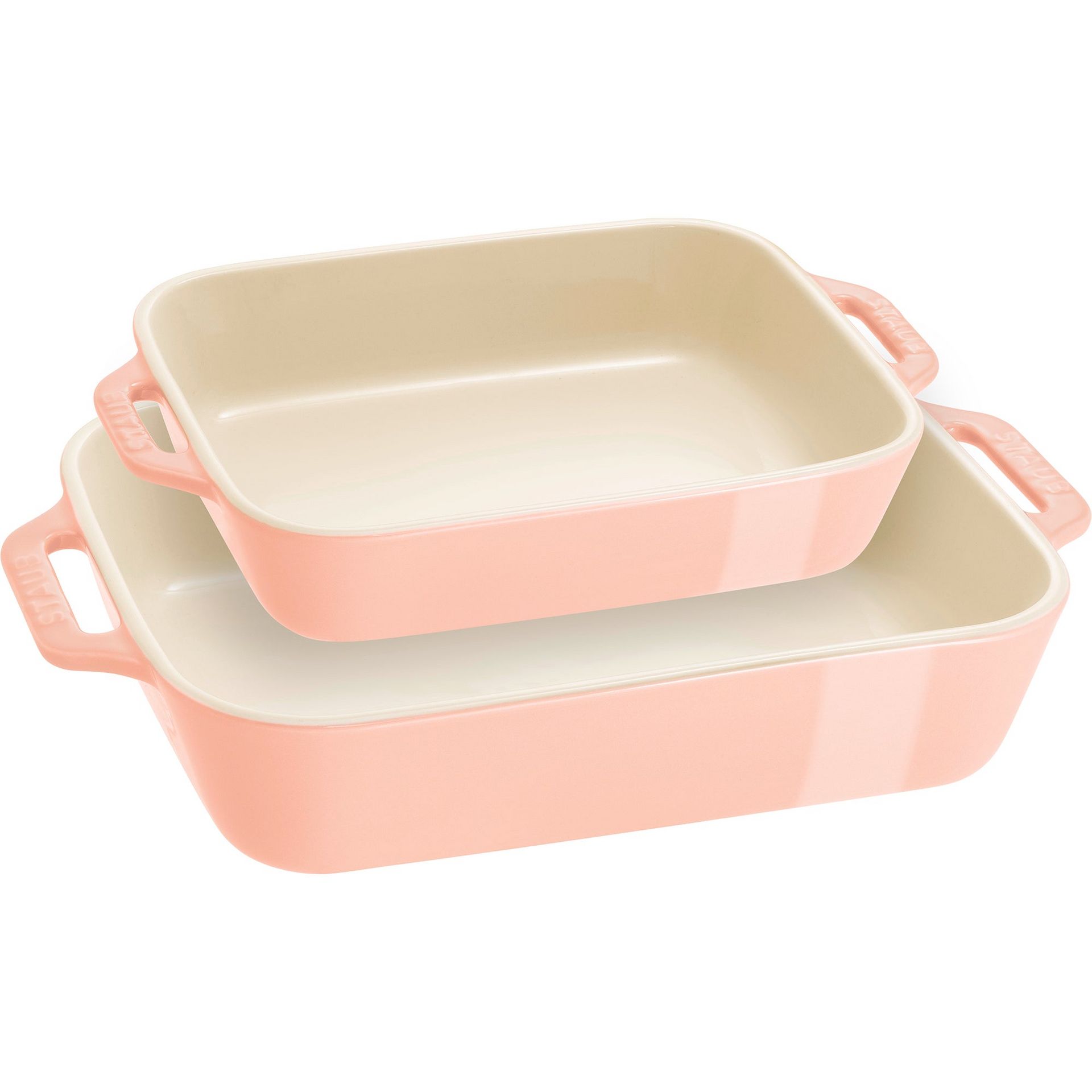 STAUB 陶瓷烤盘 马卡龙淡彩2件套/粉色 1 份