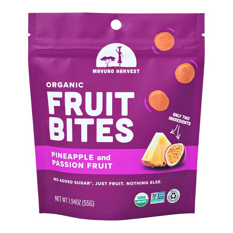 Organic Fruit Bites Pineapple & Passion (8 bags)