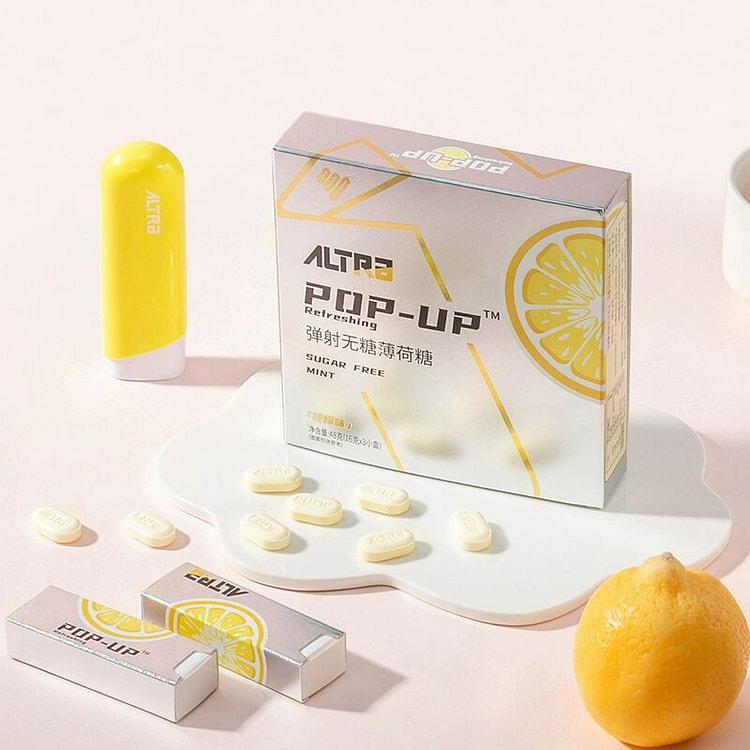 弹射匣子无糖柠檬味薄荷糖