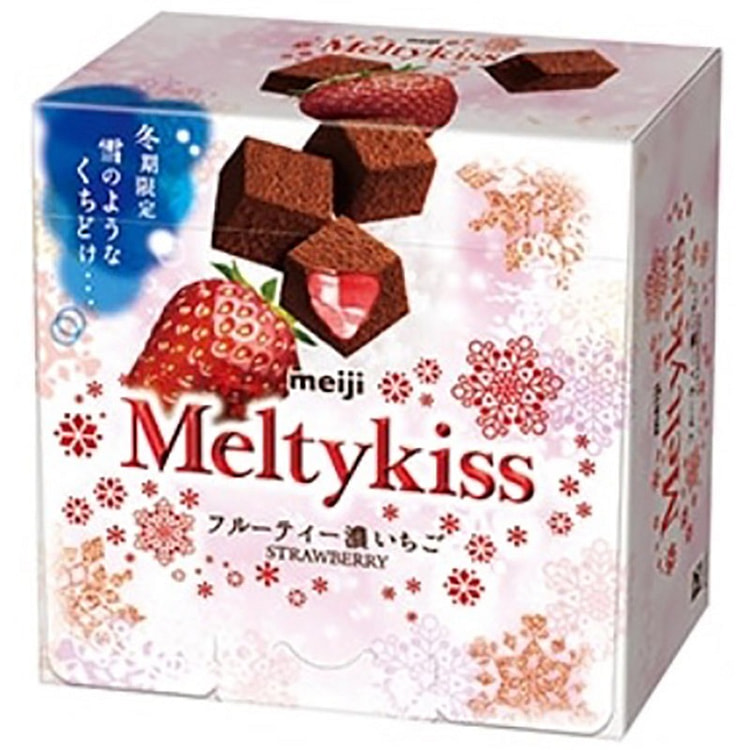 【日本直送】日本明治Meiji雪吻MeltyKiss 冬季限定 浓郁草莓味巧克力 盒装 53g