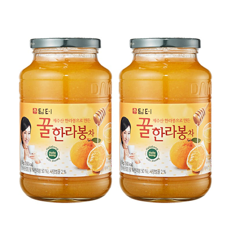 Damtuh Tangerine Honey Tea, 1kg x 2 Bottles 4.4 lb