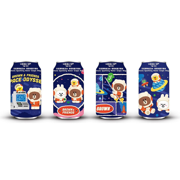 BROWN AND FRIENDS SPACE ODYSSEY SPARKLING WATER 4 can