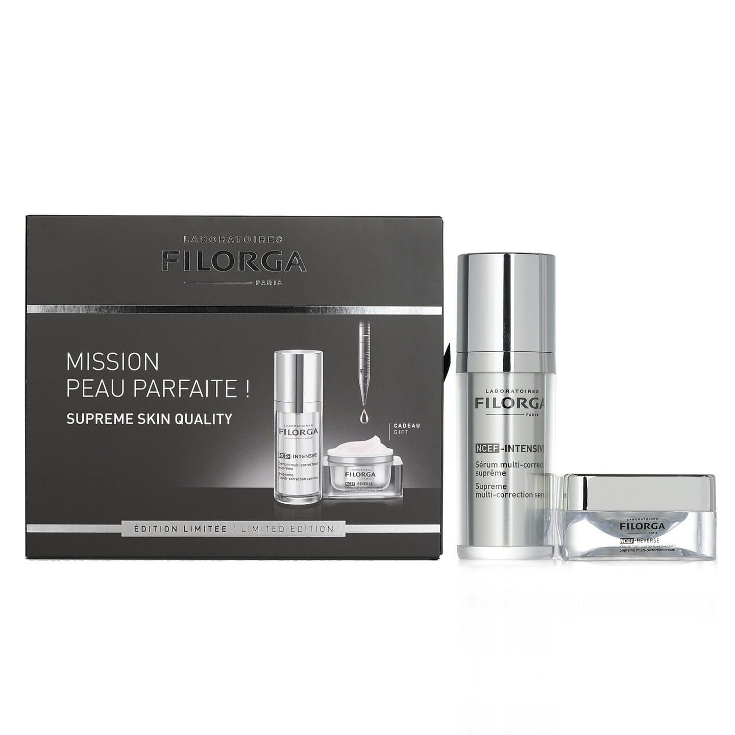 Filorga Supreme Skin Quality Set: NCEF-Intensive Supreme Multi-Correction Serum 30ml + NCEF-Reverse Supreme Multi-Correction Cream 15ml 2pcs 2 each