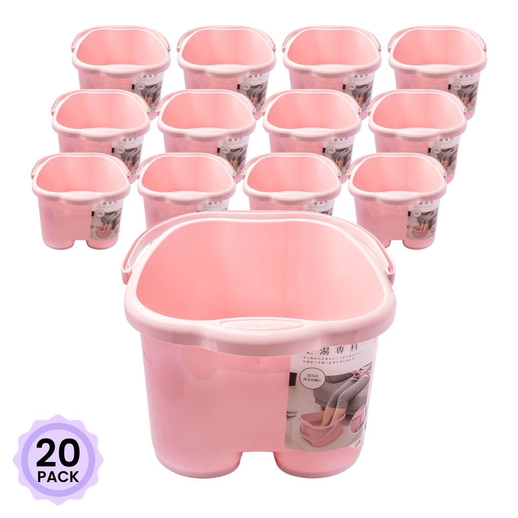 イノマタ化学 足湯専科 フットバス パステルピンク 1 個*20 パック - Weee!