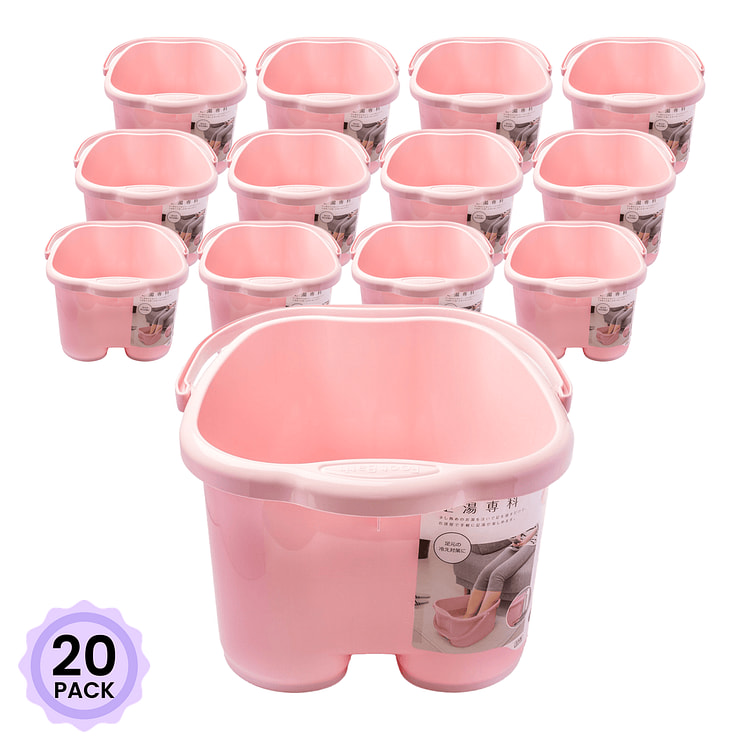 イノマタ化学 足湯専科 フットバス パステルピンク 1 個*20 パック