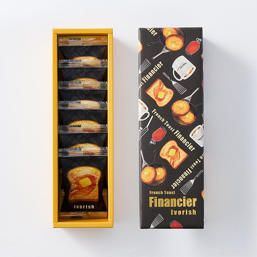 Ivorish French Toast Financier Cakes 6 pcs 1 box