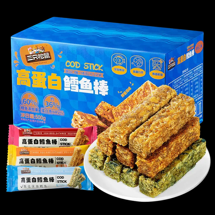 Cod sticks with three mixed flavors *500g 500 g