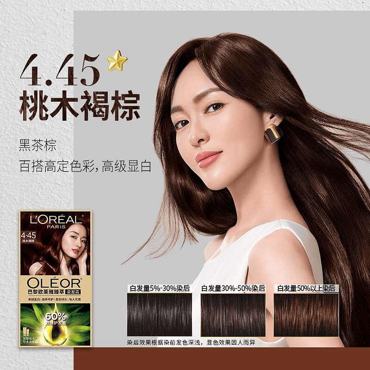 Essential Oil Dyeing Hair Cream Black tea brown 1 box