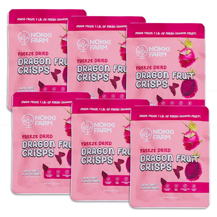 Freeze-dried Dragonfruit snack size 15g (Packof 6) 75 g