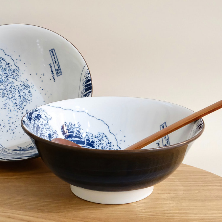 日本 蓝色拉面碗 - 神奈川 1 个