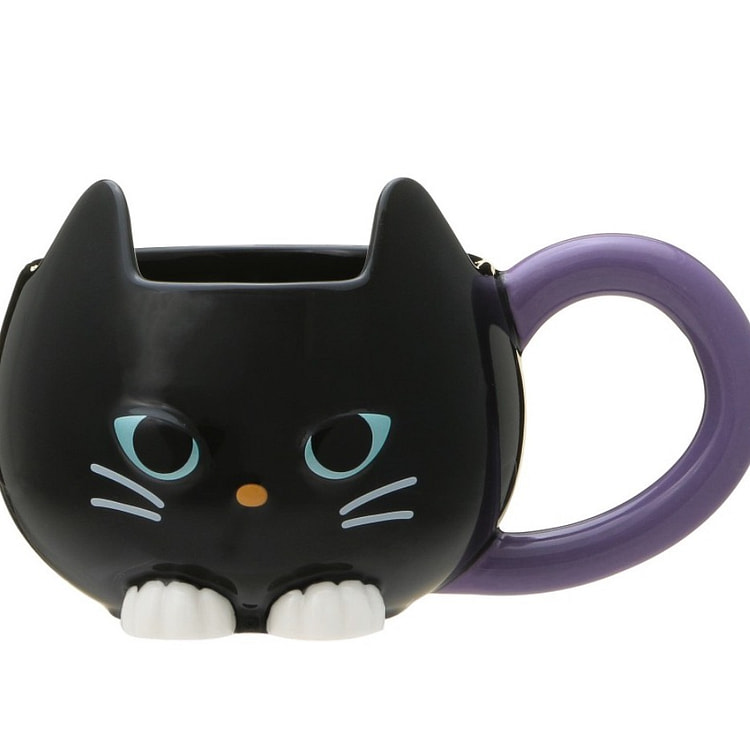 Japan Starbucks 2024 Halloween Color-Changing Eye Witch Cat Mug